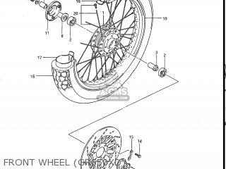 FRONT WHEEL (GR650XD) - GR650X TEMPTER 1983 (D) USA (E03)