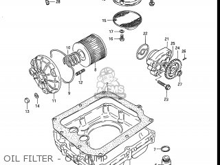 OIL FILTER - OIL PUMP - GR650X TEMPTER 1983 (D) USA (E03)