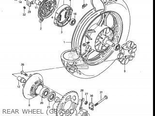 REAR WHEEL (GR650D) - GR650X TEMPTER 1983 (D) USA (E03)
