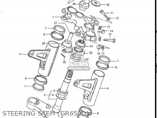 STEERING STEM (GR650D) - GR650X TEMPTER 1983 (D) USA (E03)