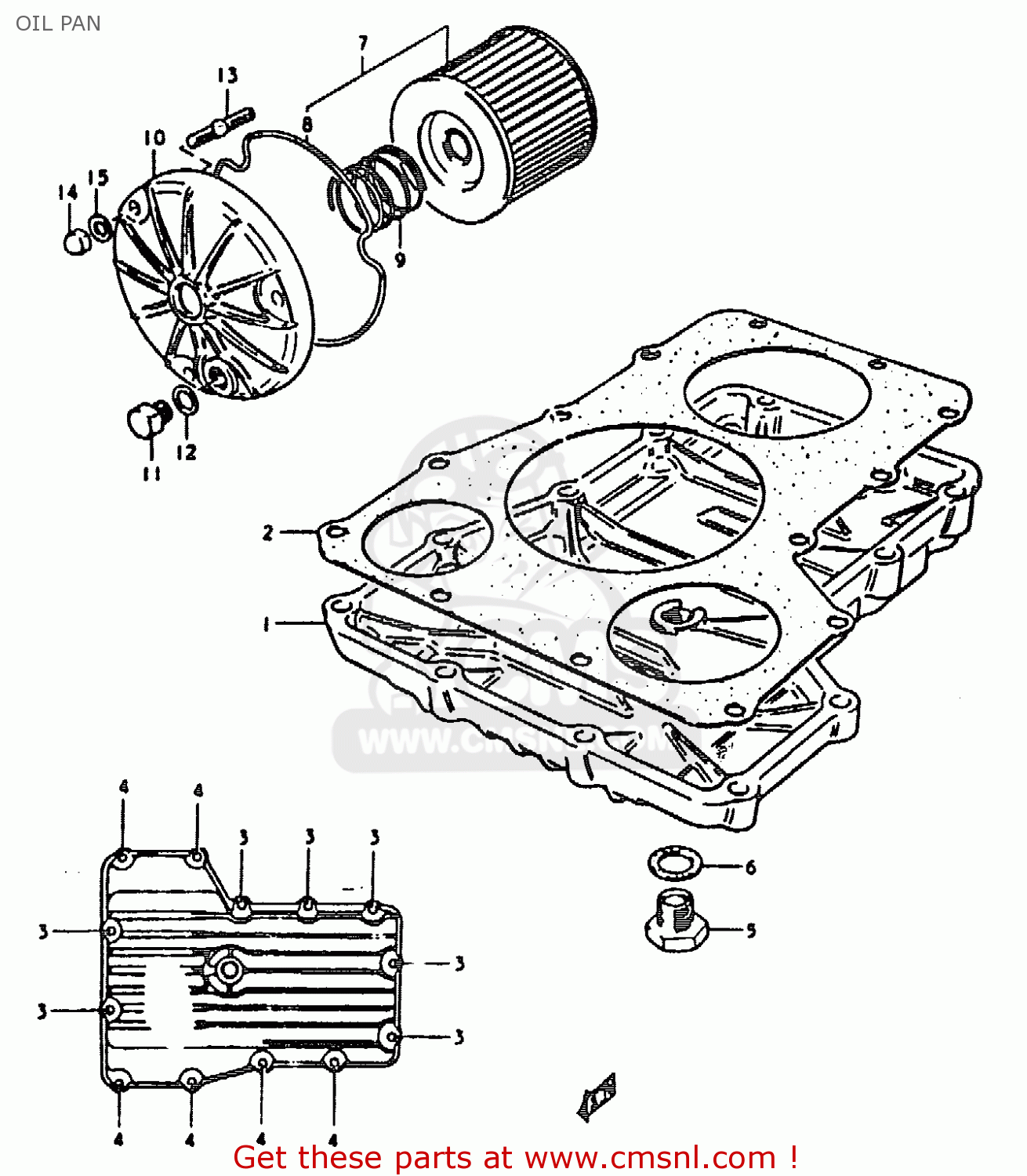 Suzuki GS1000 1978 (C) GENERAL EXPORT (E01) OIL PAN - buy original OIL ...