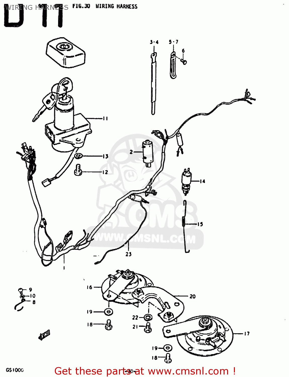 WIRING HARNESS GS1000 1978 (C) GENERAL EXPORT (E01)
