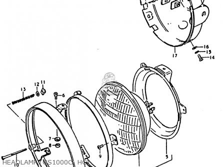 HEADLAMP (GS1000C, HC) - GS1000 1978 (C) GENERAL EXPORT (E01)