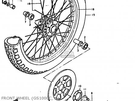 FRONT WHEEL (GS1000C, N) - GS1000 1978 (C) GENERAL EXPORT (E01)
