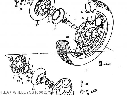 REAR WHEEL (GS1000C, N) - GS1000 1978 (C) GENERAL EXPORT (E01)