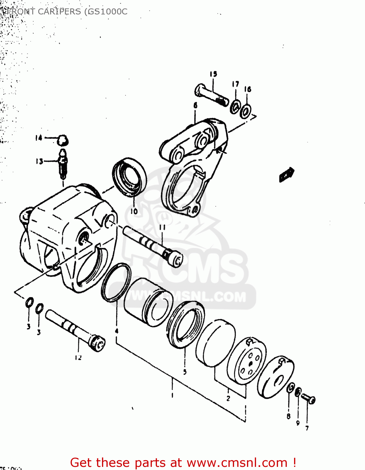 FRONT CARIPERS (GS1000C GS1000 1978 (C) USA (E03)