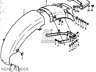 REAR FENDER - GS1000 1978 (C) USA (E03)