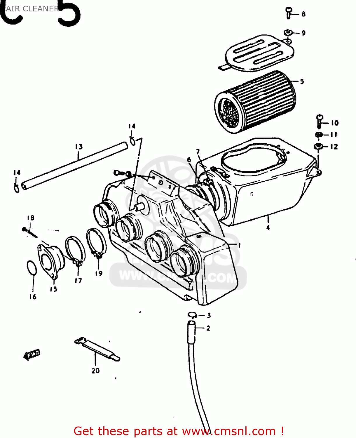 AIR CLEANER GS1000 1979 (N) GENERAL EXPORT (E01)