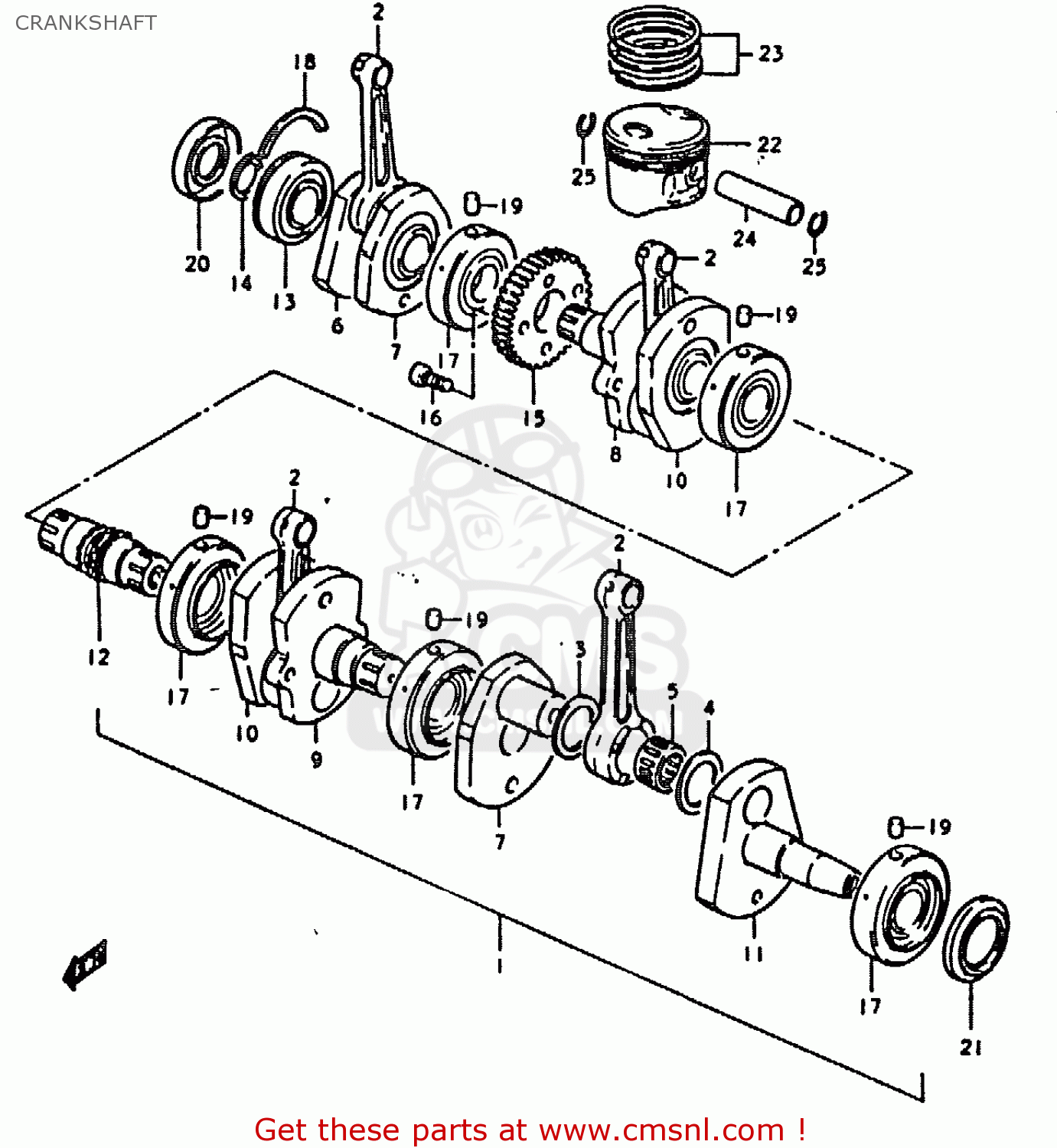 CRANKSHAFT GS1000 1979 (N) GENERAL EXPORT (E01)
