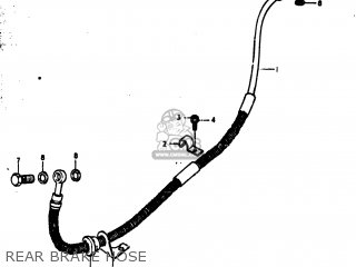 REAR BRAKE HOSE - GS1000 1979 (N) USA (E03)