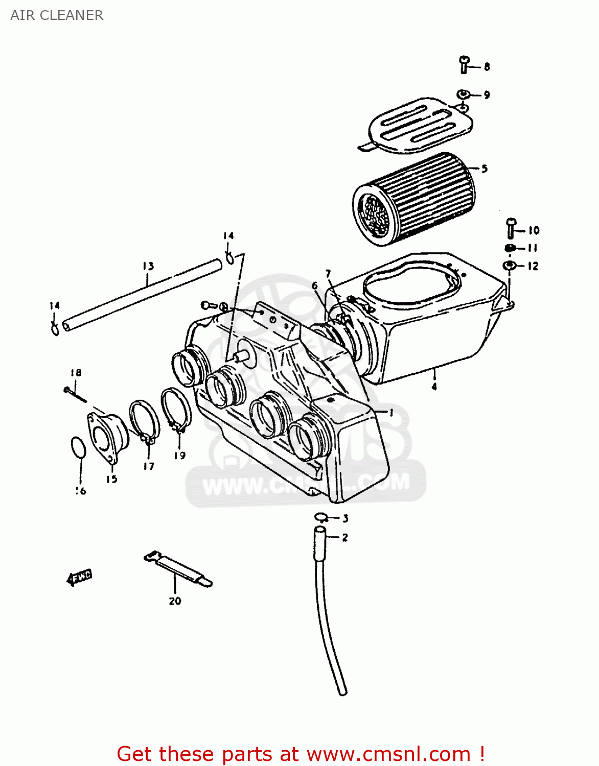 AIR CLEANER GS1000 1979 (S) GENERAL EXPORT (E01)