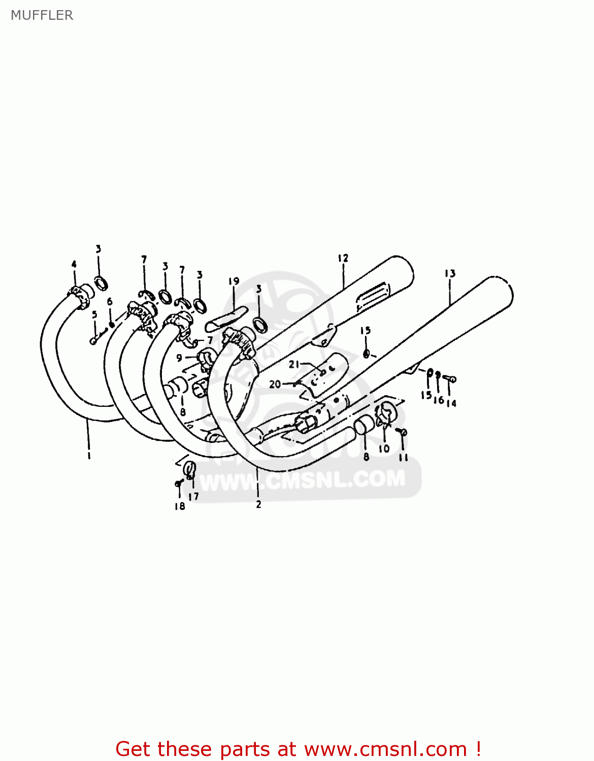 MUFFLER GS1000 1979 (S) GENERAL EXPORT (E01)
