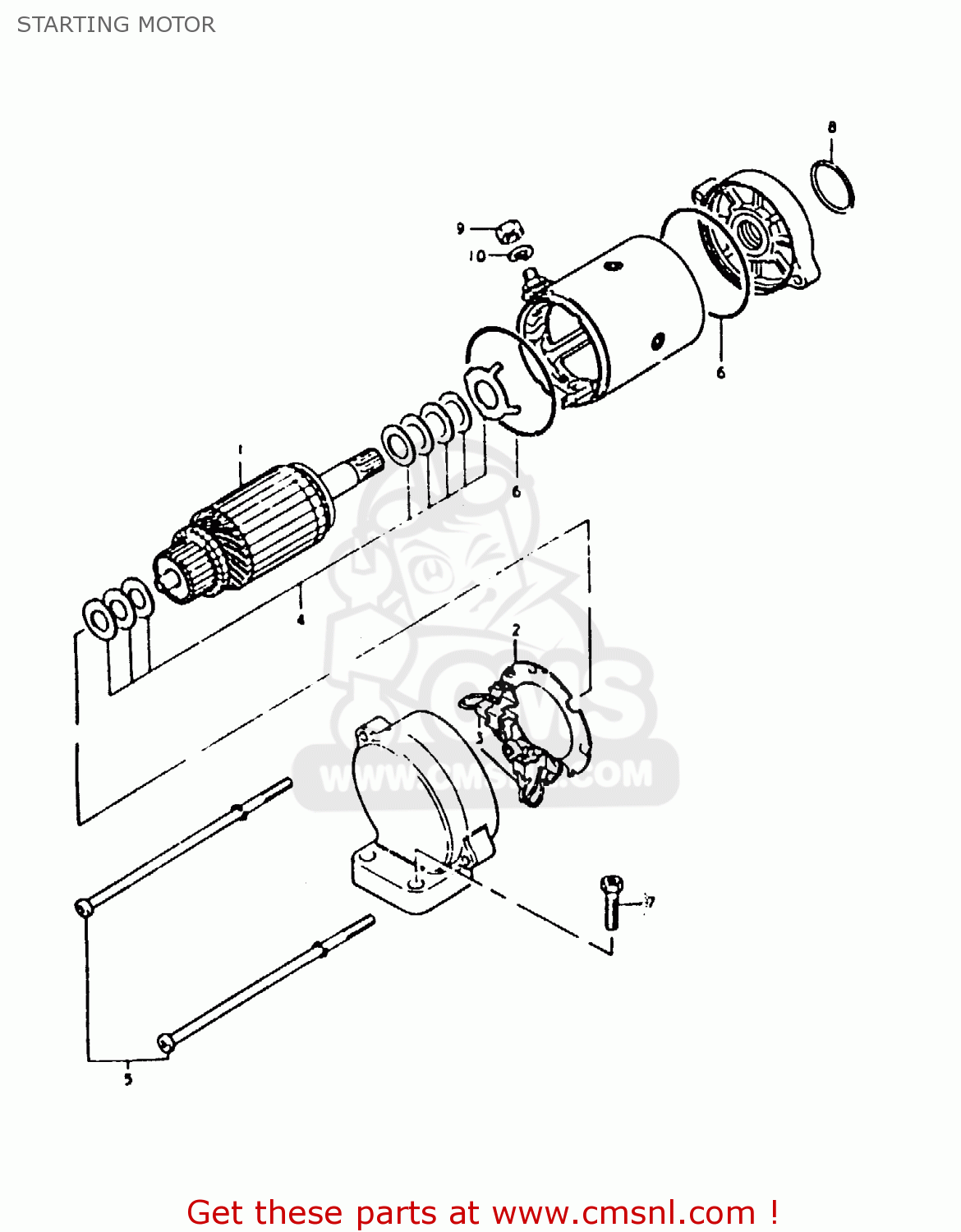 STARTING MOTOR GS1000 1979 (S) GENERAL EXPORT (E01)