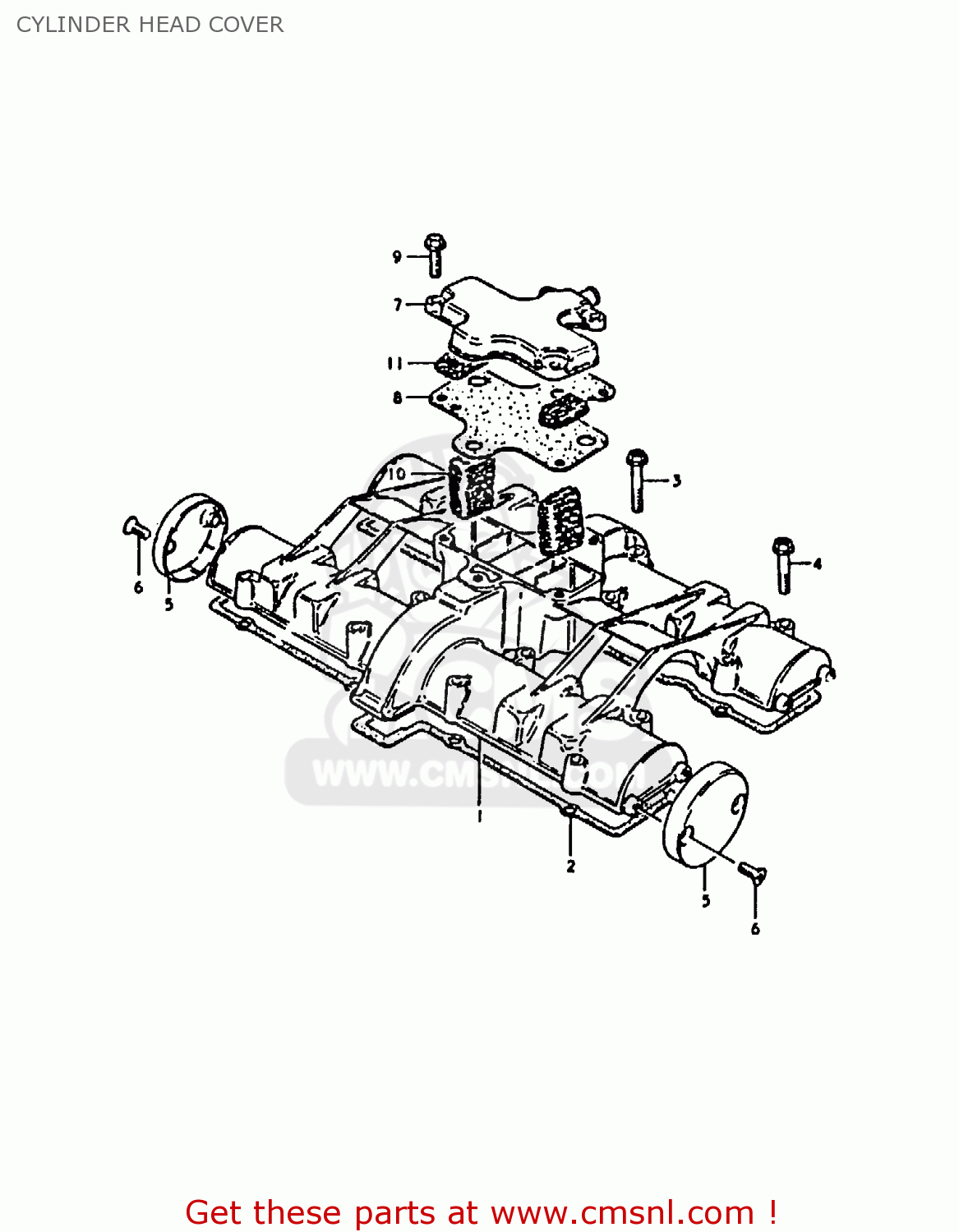 CYLINDER HEAD COVER GS1000 1979 (S) GENERAL EXPORT (E01)