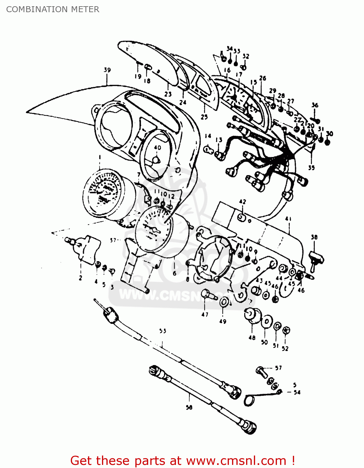COMBINATION METER GS1000 1979 (S) GENERAL EXPORT (E01)