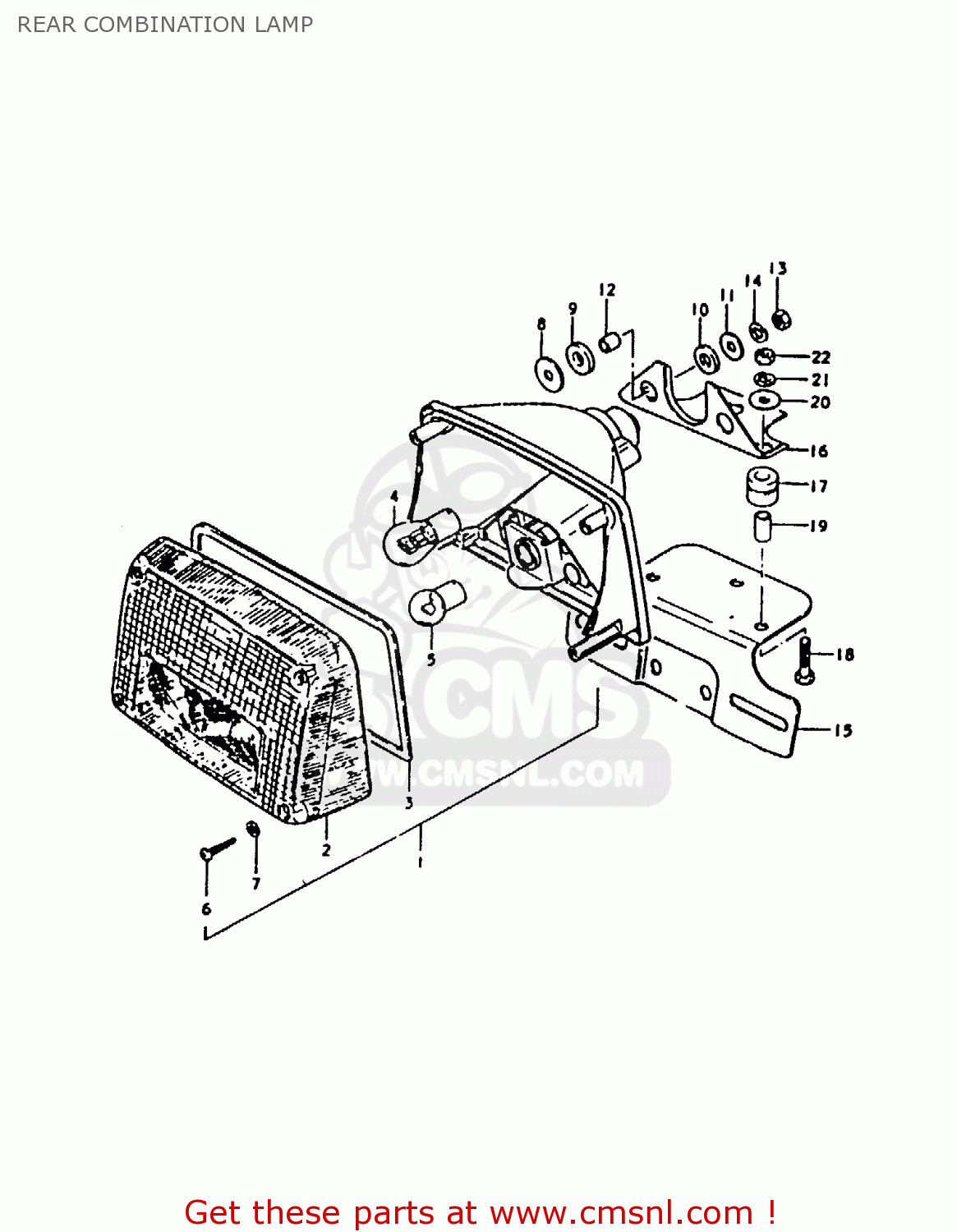 REAR COMBINATION LAMP GS1000 1979 (S) GENERAL EXPORT (E01)