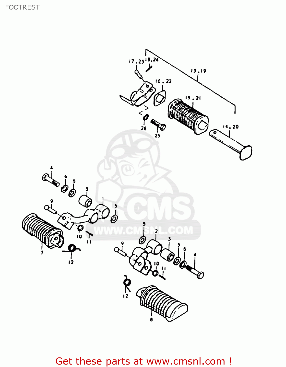 FOOTREST GS1000 1979 (S) GENERAL EXPORT (E01)