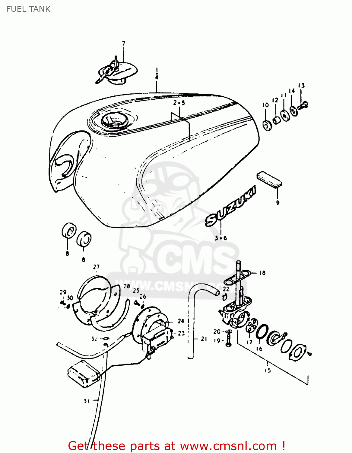 FUEL TANK GS1000 1979 (S) GENERAL EXPORT (E01)