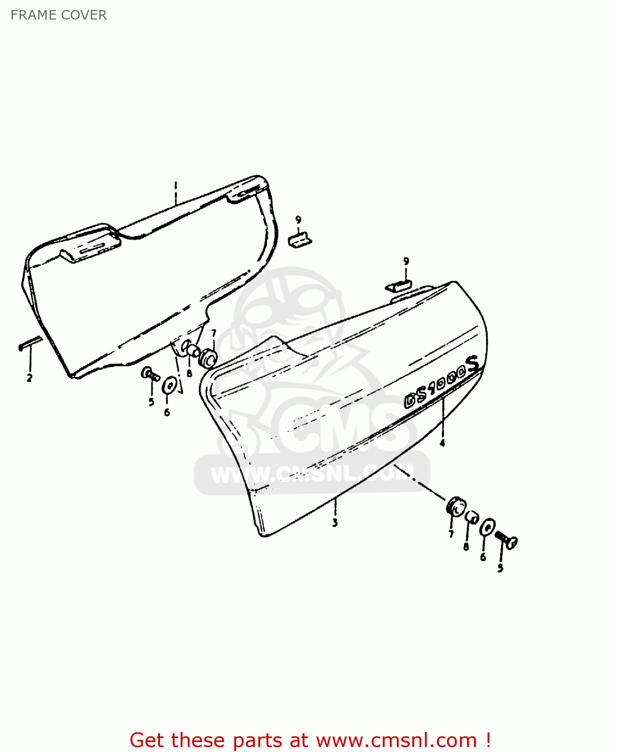 FRAME COVER GS1000 1979 (S) GENERAL EXPORT (E01)