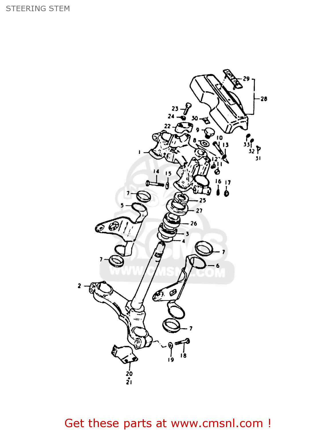 STEERING STEM GS1000 1979 (S) GENERAL EXPORT (E01)