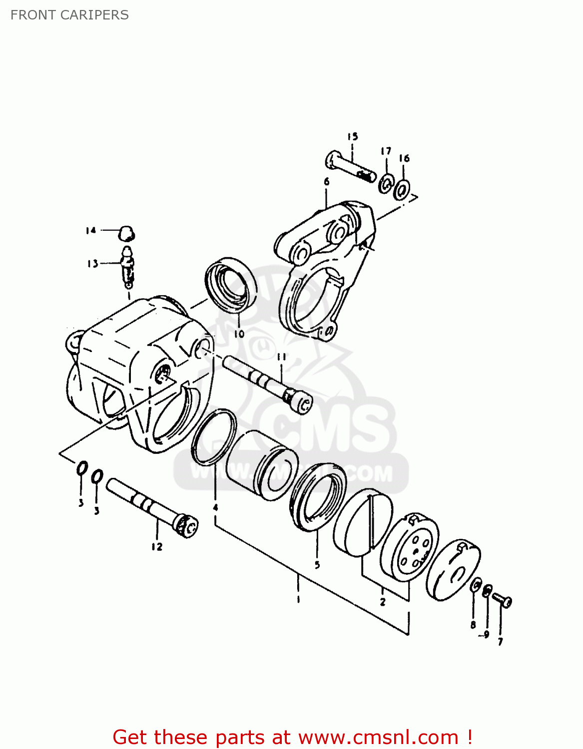 FRONT CARIPERS GS1000 1979 (S) GENERAL EXPORT (E01)