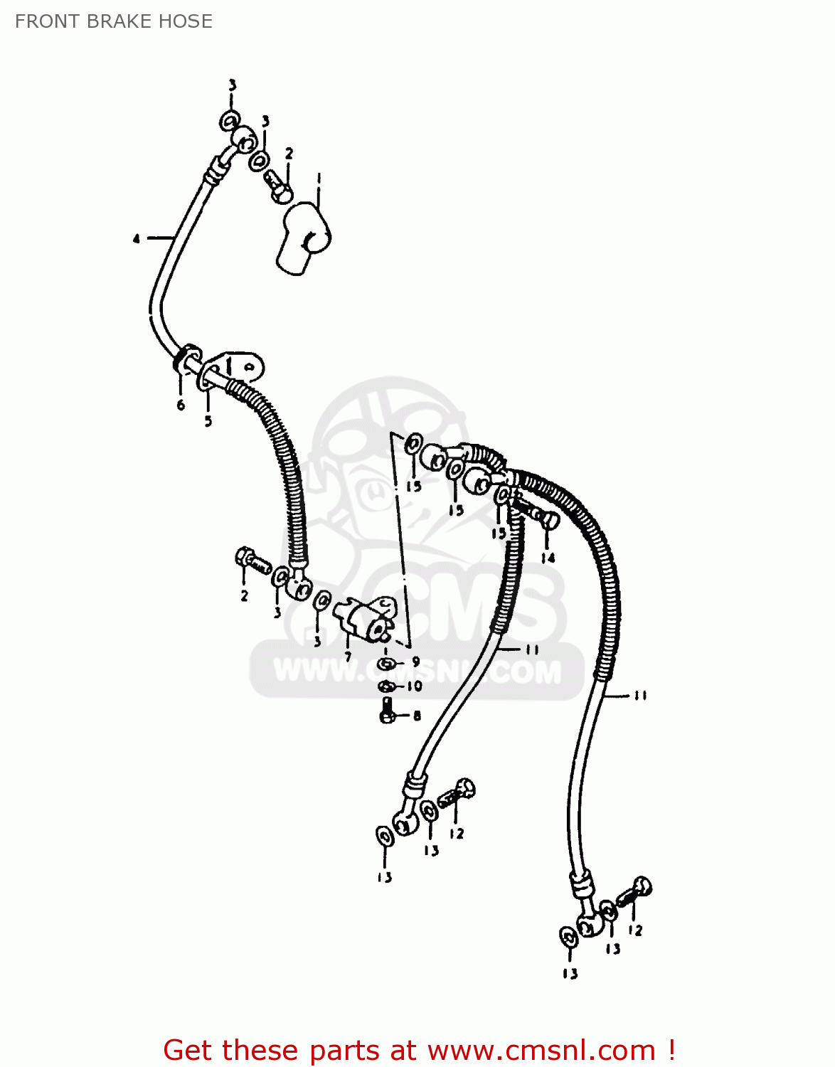 FRONT BRAKE HOSE GS1000 1979 (S) GENERAL EXPORT (E01)