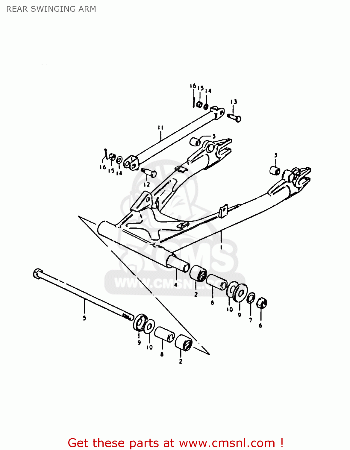 REAR SWINGING ARM GS1000 1979 (S) GENERAL EXPORT (E01)