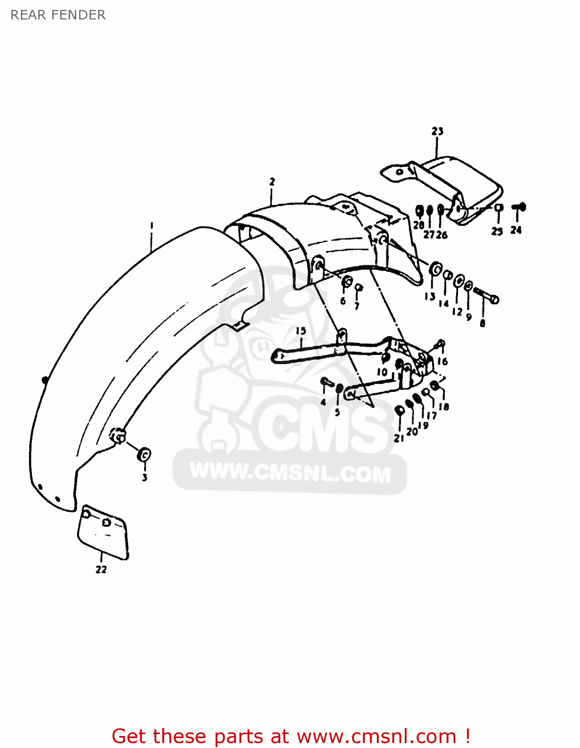REAR FENDER GS1000 1979 (S) GENERAL EXPORT (E01)