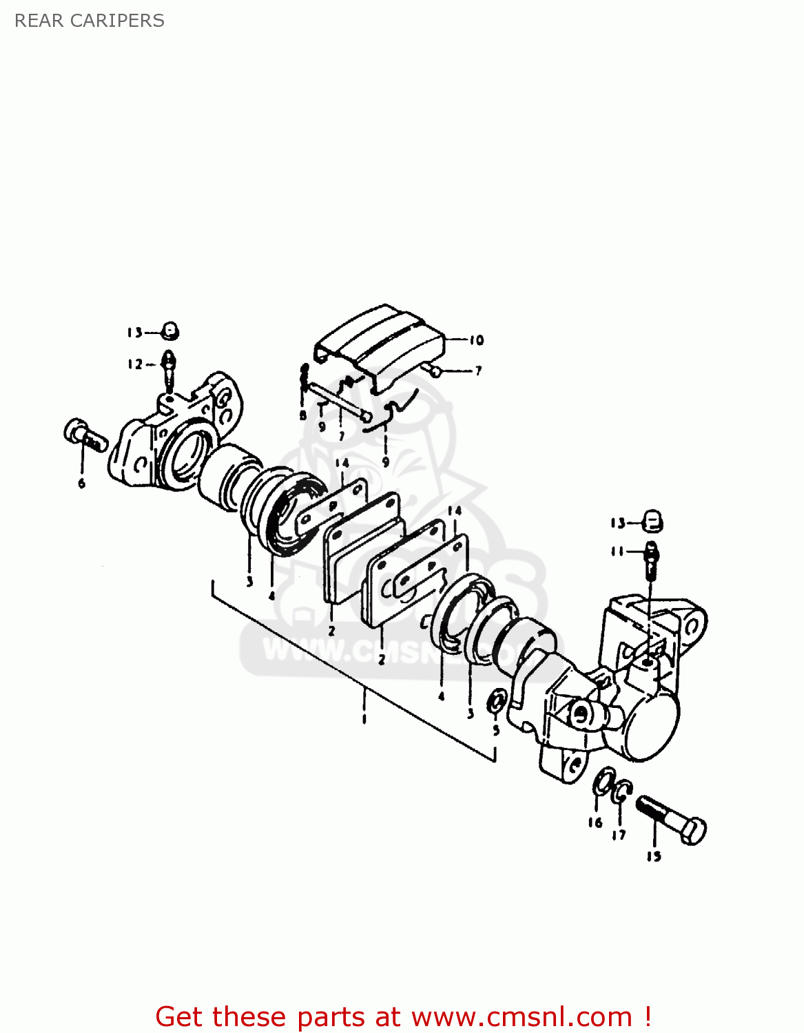 REAR CARIPERS GS1000 1979 (S) GENERAL EXPORT (E01)