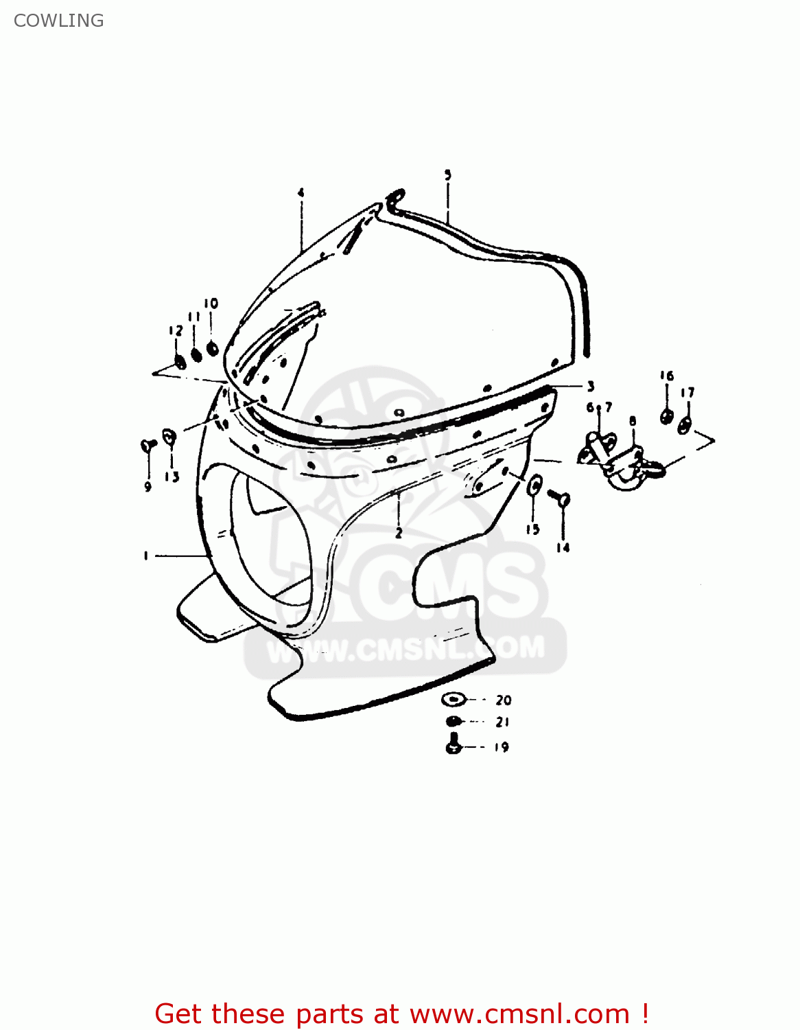 COWLING GS1000 1979 (S) GENERAL EXPORT (E01)
