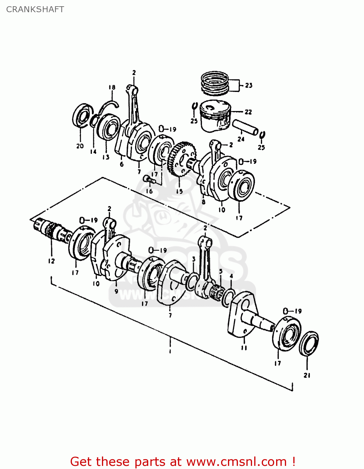 CRANKSHAFT GS1000 1979 (S) GENERAL EXPORT (E01)
