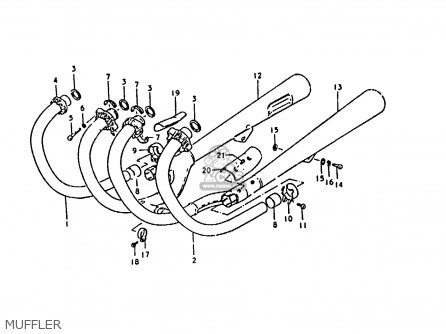 MUFFLER - GS1000 1979 (S) GENERAL EXPORT (E01)