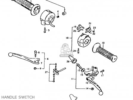 HANDLE SWITCH - GS1000 1979 (S) GENERAL EXPORT (E01)