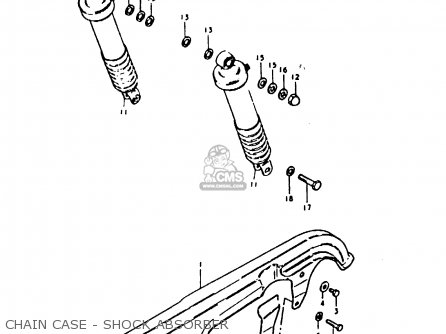 CHAIN CASE - SHOCK ABSORBER - GS1000 1979 (S) GENERAL EXPORT (E01)
