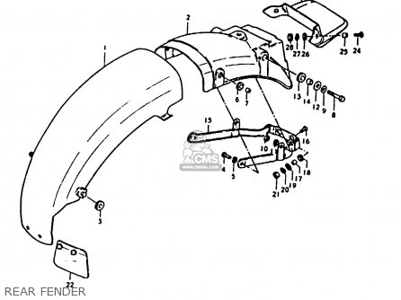 REAR FENDER - GS1000 1979 (S) GENERAL EXPORT (E01)