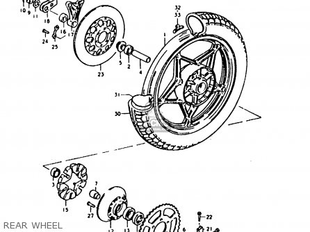 REAR WHEEL - GS1000 1979 (S) GENERAL EXPORT (E01)