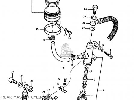 REAR MASTER CYLINDER - GS1000 1979 (S) GENERAL EXPORT (E01)