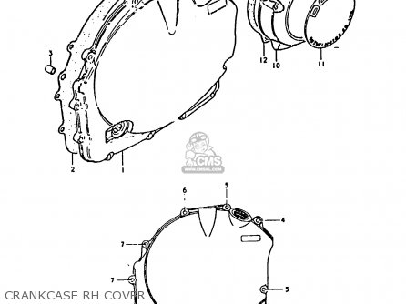 CRANKCASE RH COVER - GS1000 1979 (S) GENERAL EXPORT (E01)