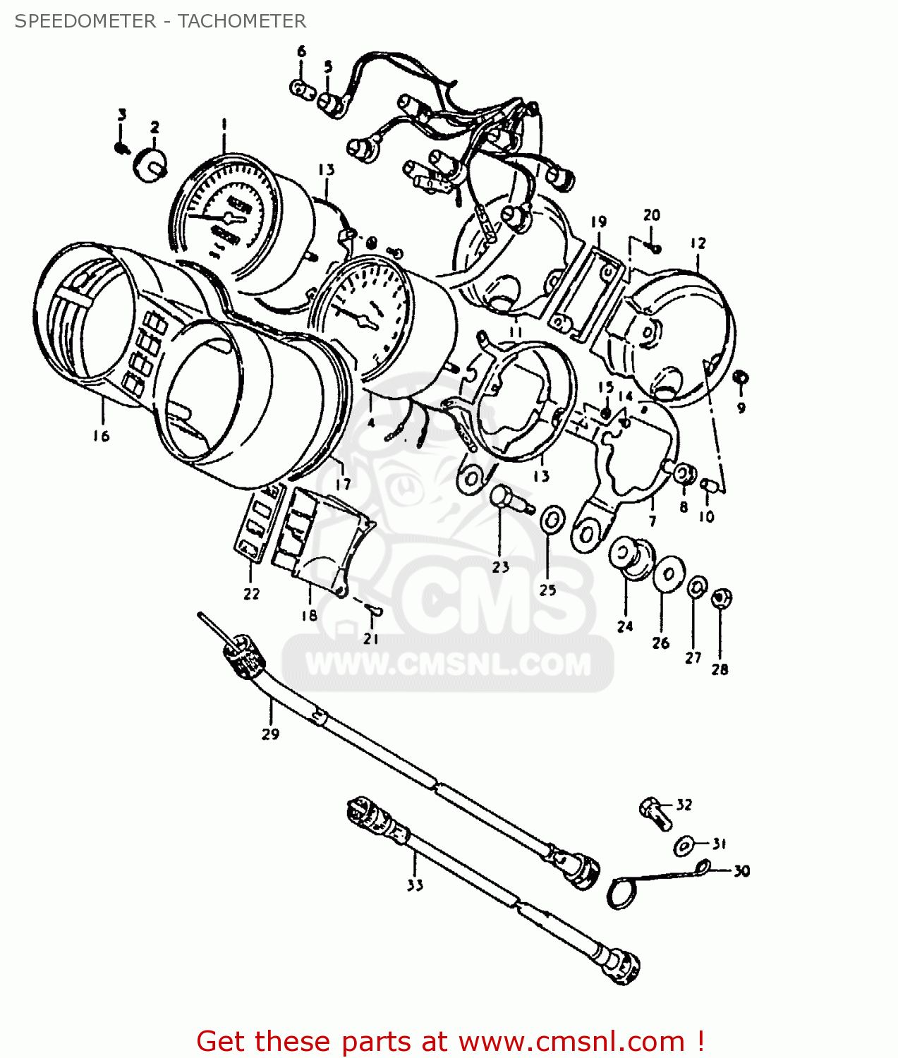 SPEEDOMETER - TACHOMETER GS1000 1980 (T) (E01 E02 E22 E24)