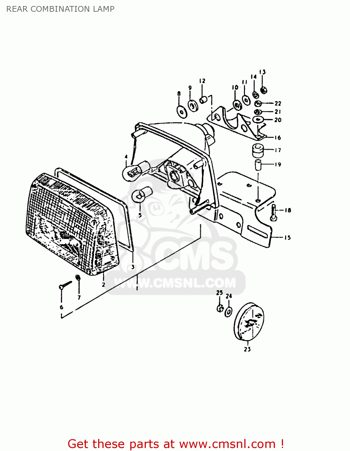 REAR COMBINATION LAMP GS1000 1980 (T) (E01 E02 E22 E24)