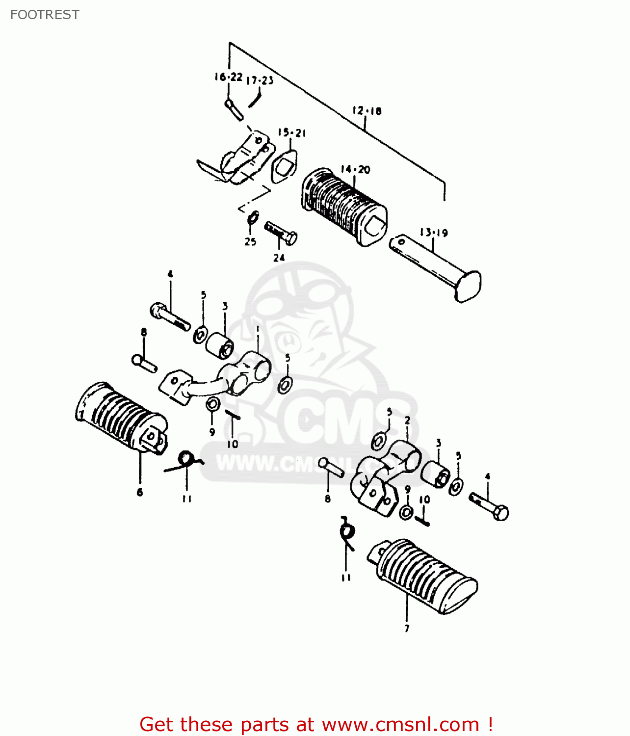 FOOTREST GS1000 1980 (T) (E01 E02 E22 E24)