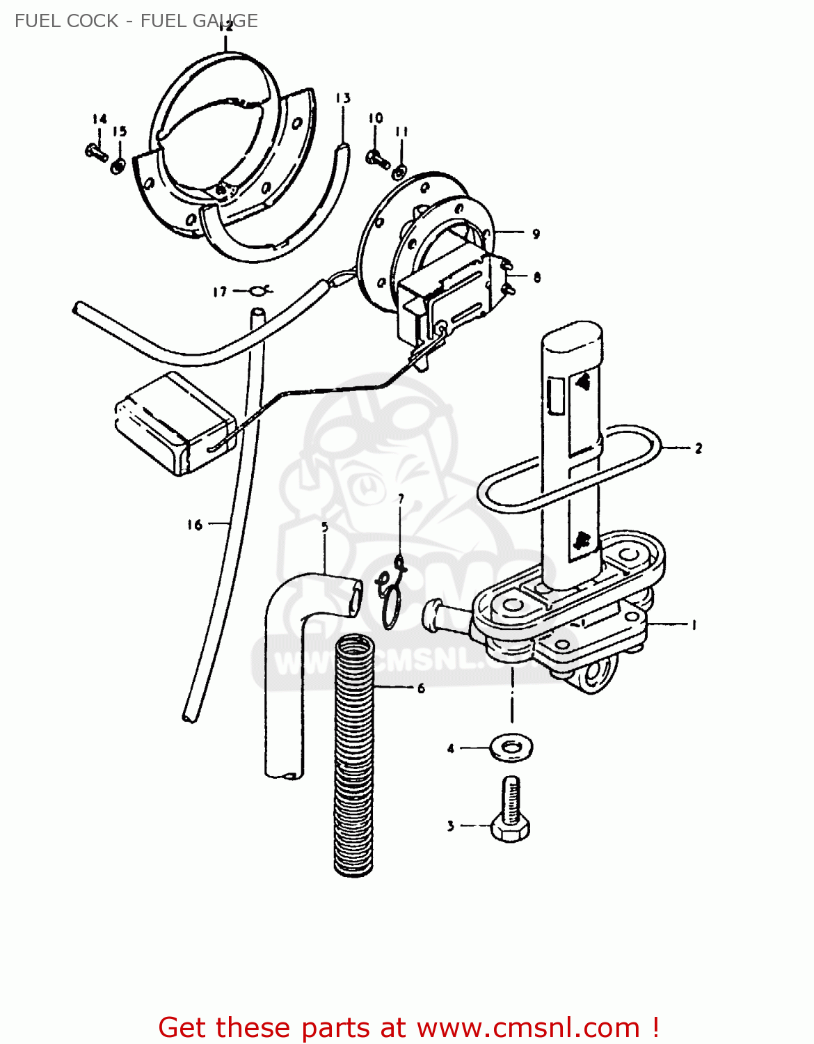 FUEL COCK - FUEL GAUGE GS1000 1980 (T) (E01 E02 E22 E24)