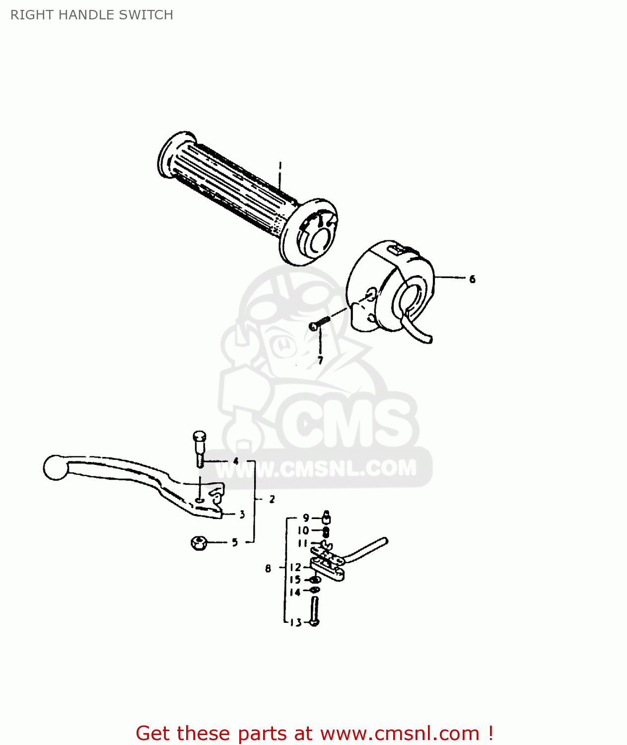 RIGHT HANDLE SWITCH GS1000 1980 (T) (E01 E02 E22 E24)