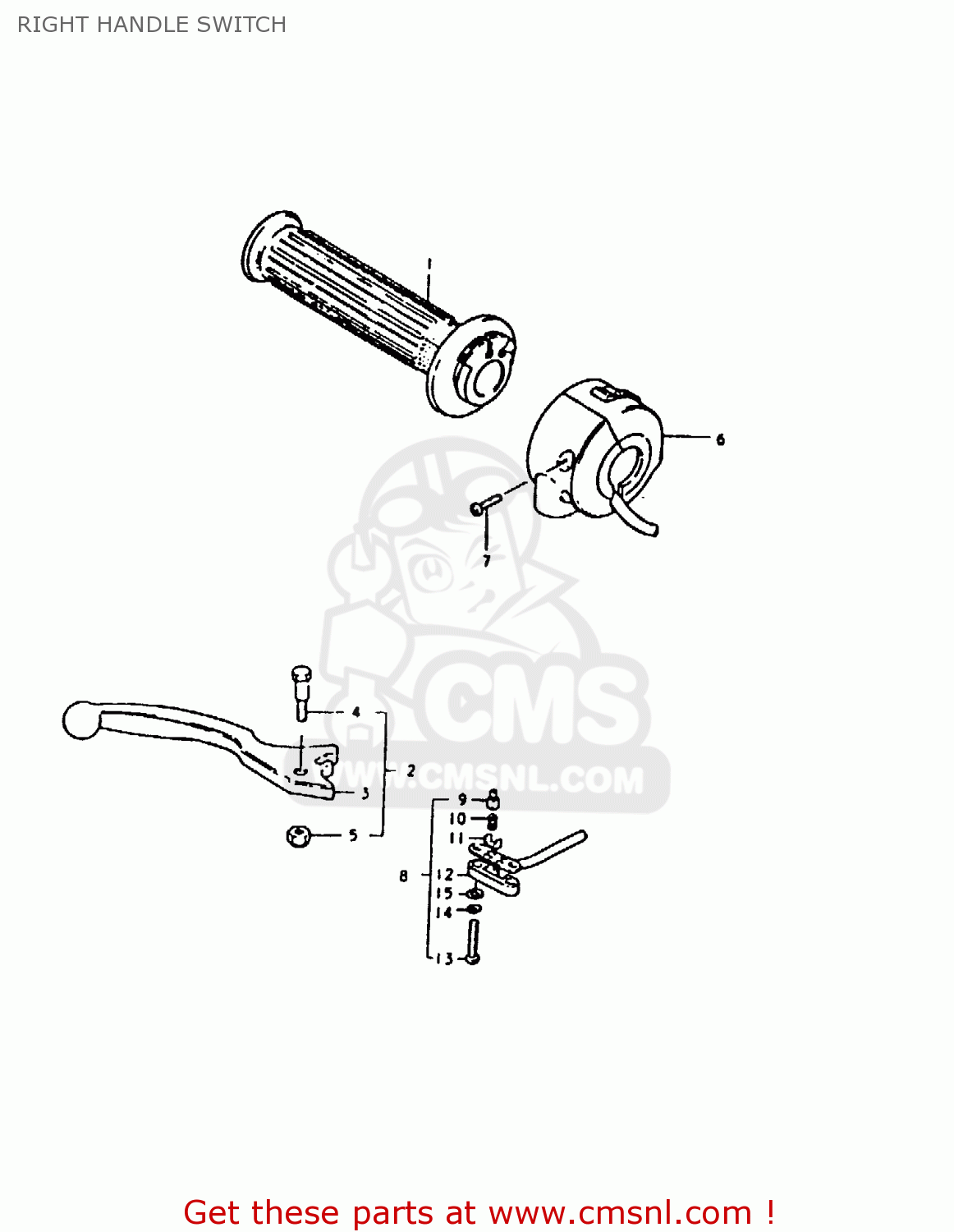 RIGHT HANDLE SWITCH GS1000 1980 (T) (E01 E02 E22 E24)