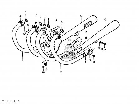 MUFFLER - GS1000 1980 (T) (E01 E02 E22 E24)