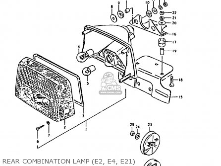 REAR COMBINATION LAMP (E2, E4, E21) - GS1000 1980 (T) (E01 E02 E22 E24)