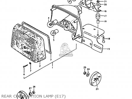 REAR COMBINATION LAMP (E17) - GS1000 1980 (T) (E01 E02 E22 E24)