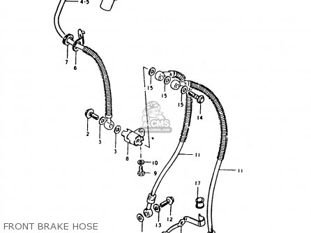 FRONT BRAKE HOSE - GS1000 1980 (T) (E01 E02 E22 E24)