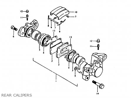 REAR CALIPERS - GS1000 1980 (T) (E01 E02 E22 E24)