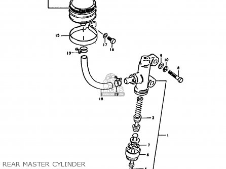 REAR MASTER CYLINDER - GS1000 1980 (T) (E01 E02 E22 E24)